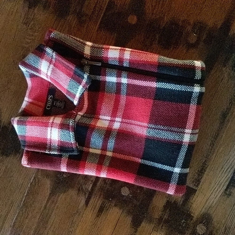 Diagonal Zip Immaculate Chaps Knit Vest-sz P/M. So soft.